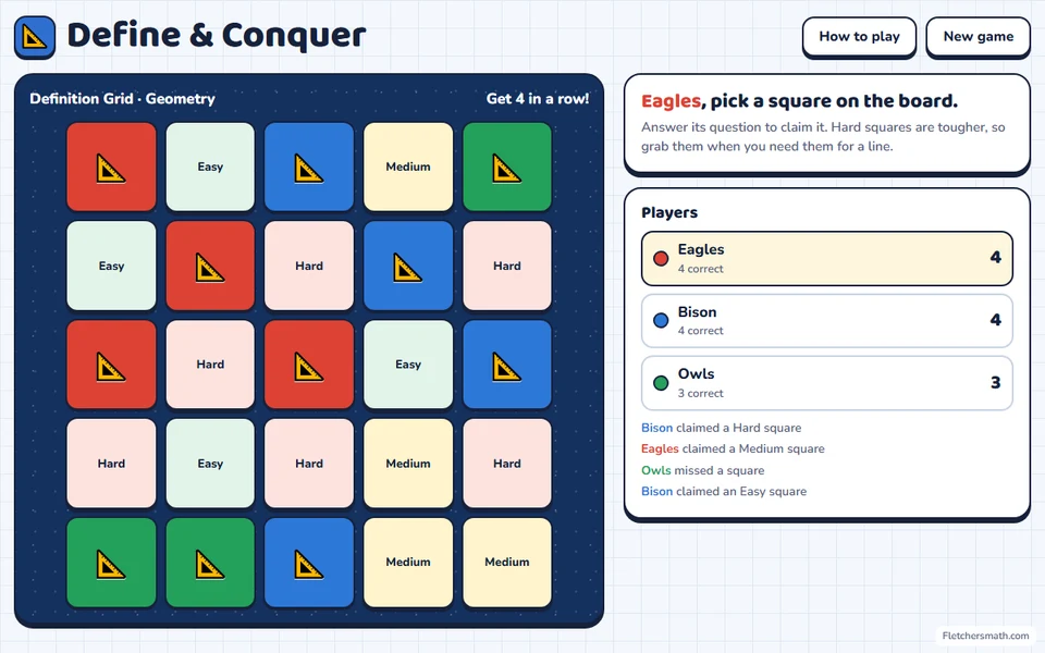 Screenshot of Define & Conquer in the middle of a game