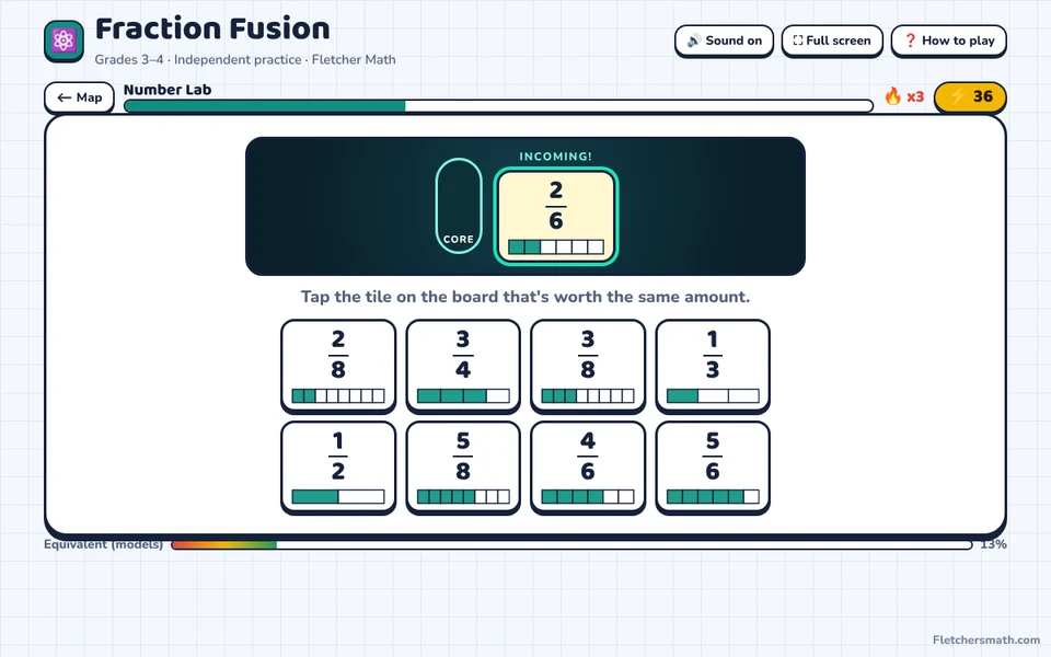 Screenshot of Fraction Fusion