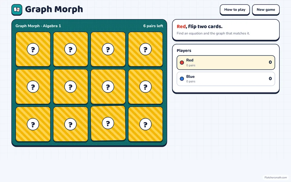 Screenshot of Graph Morph in the middle of a game