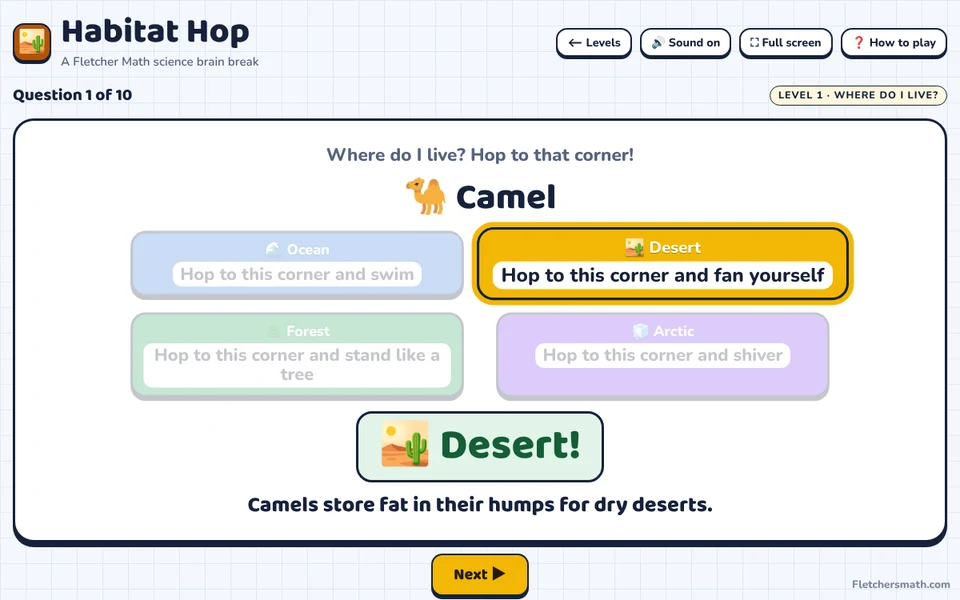 Screenshot of Habitat Hop