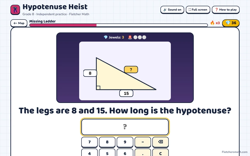 Screenshot of Hypotenuse Heist