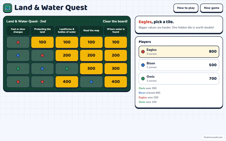 Screenshot of Land & Water Quest