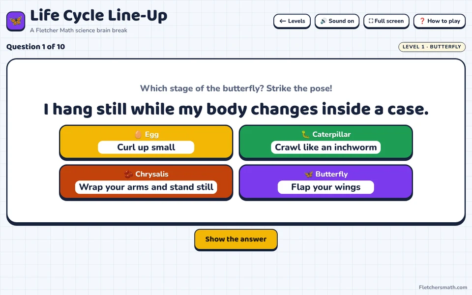 Screenshot of Life Cycle Line-Up