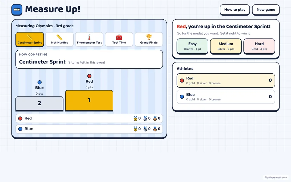 Screenshot of Measure Up! in the middle of a game